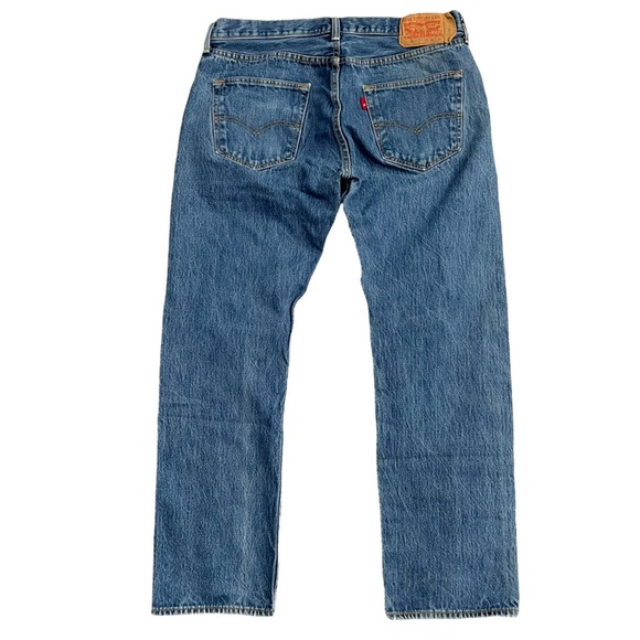 2014 Levi’s 501 Straight Leg Button Fly Jeans Mexico Size Tag 34 X 30 - Picture 1 of 7